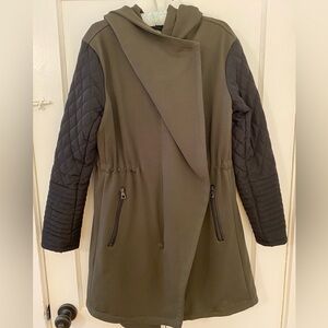 Vince Camuto Olive and Black Quilted Women's Coat